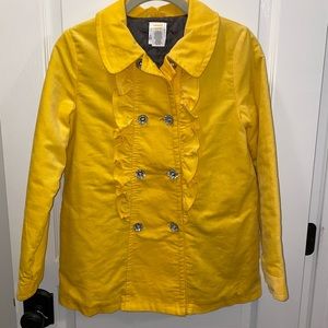Girls Yellow Peacoat